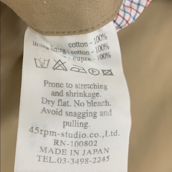 45rpm Umii 908 metal buttons chore jacket - Picture 10 of 15